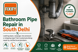 Bathroom Pipe Repair in South Delhi – Fixify Expert Plumbing Repair Services Banner