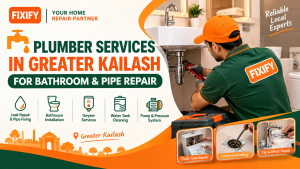 Plumber services in Greater Kailash for bathroom and pipe repair